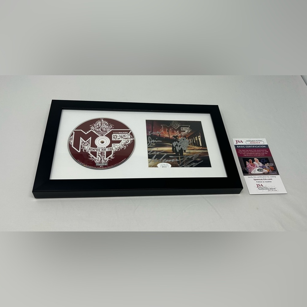 Memphis May‎ Fire signed Sleepwalking Framed CD Cover JSA COA